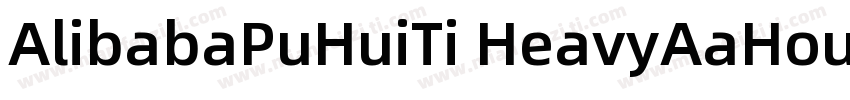 AlibabaPuHuiTi HeavyAaHouDiHei字体转换